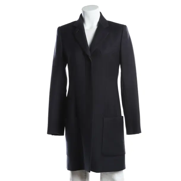 Mid-Season Coat, in Navy, Wool, Dondup