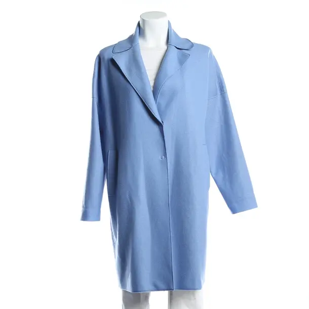 Cappotto mezza stagione, in Azzurro, Lana, Harris Wharf Londra