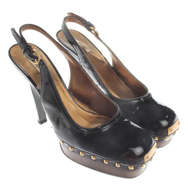 Sandali, in Nero, Miu Miu