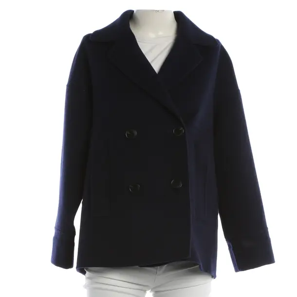 Mid-Season Jacket, in Navy, Wool, Odeeh