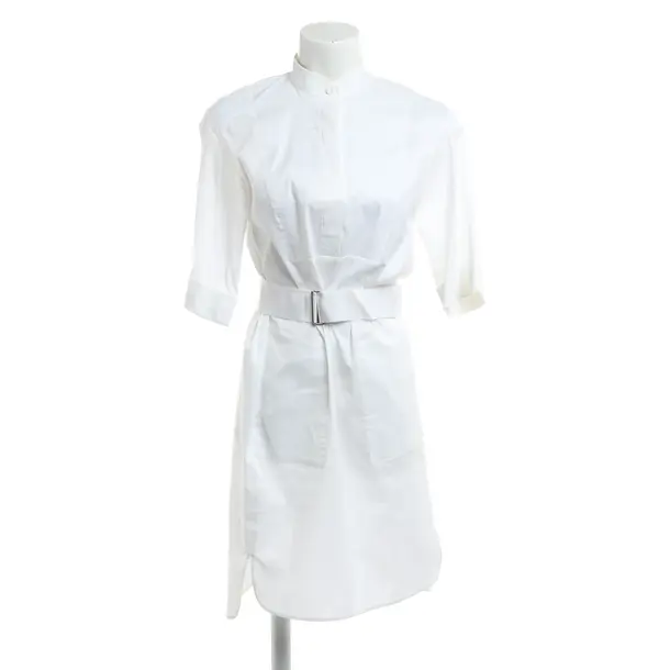 Dress, in White, Cotton, Strenesse