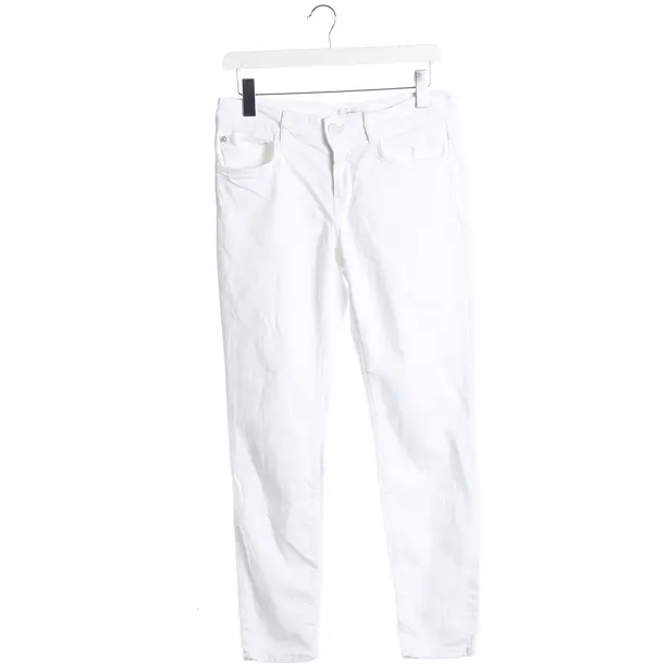 Jeans slim fit, in Bianco, Cotone, Chiuso