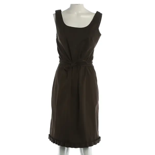 Dress, in Dark Brown, Cotton, Prada