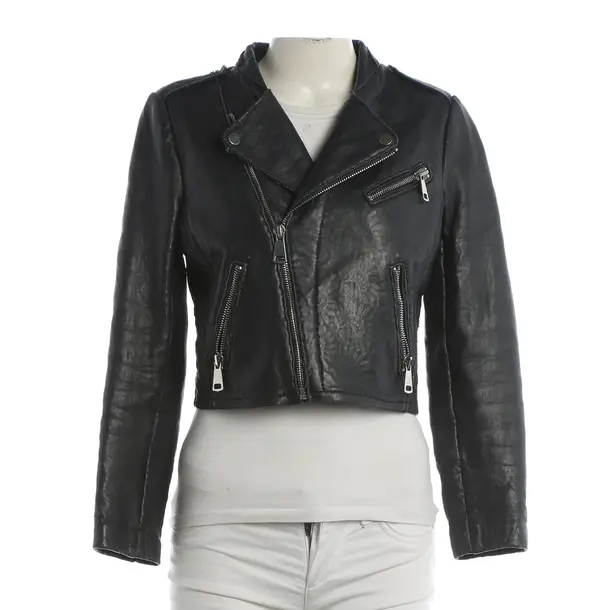 Lederjacke, in Blau, Leder, Maje