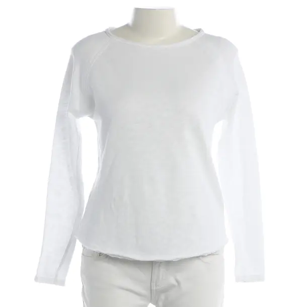 Manica lunga, in Bianco, Cotone, Vintage americano