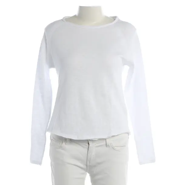 Long Sleeve Shirt, in White, Cotton, American Vintage