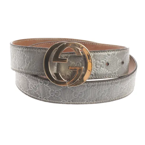 Gürtel, in Silber, Leder, Gucci