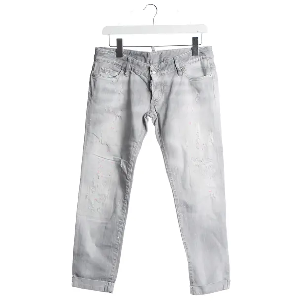 Jeans Straight Fit, in Hellgrau, Baumwolle, Dsquared