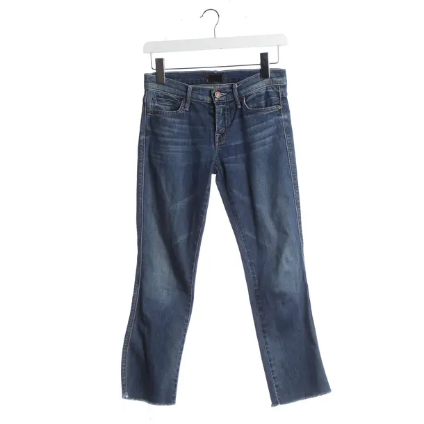 Straight Fit Jeans, in Navy, Cotton, Mother