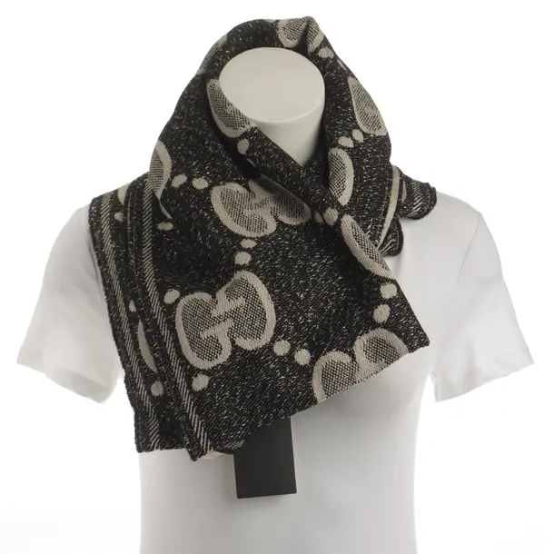 Scarf, in Black, Wool, Gucci