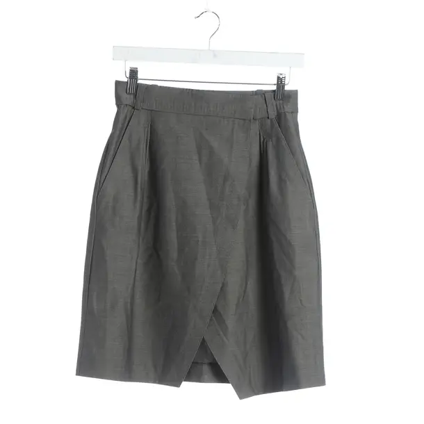 Rock, in Grau, Wolle, Louis Vuitton