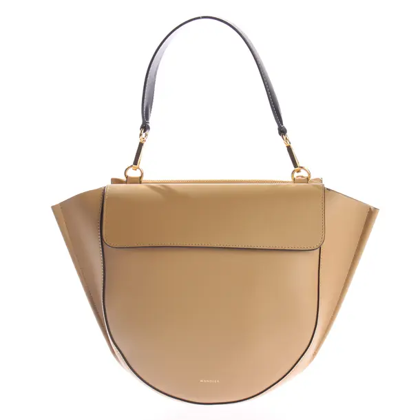 Schultertasche, in Hellbraun, Leder, Wandler