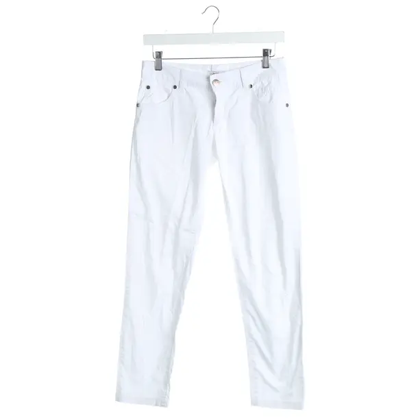 Pants, in White, Cotton, Versace