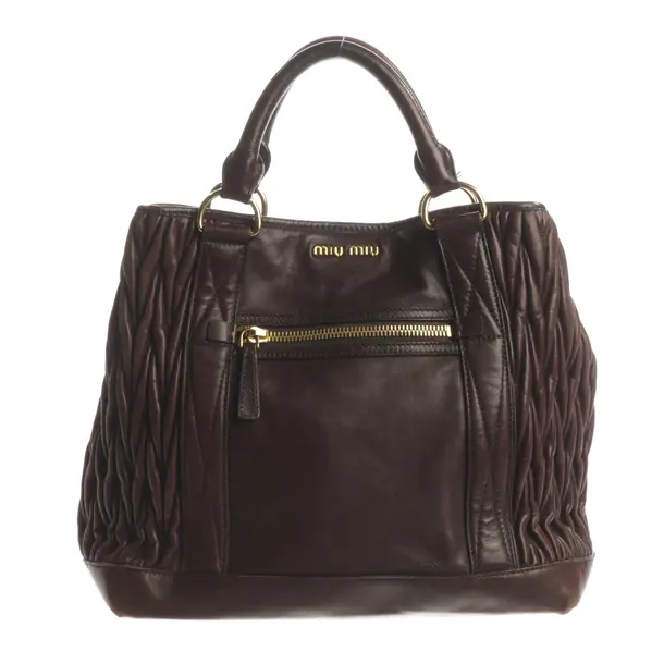 Handbag, in Bordeaux, Leder, Miu Miu