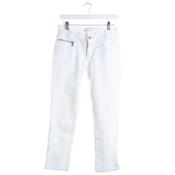 Jeans slim fit, in Bianco, Cotone, Chiuso
