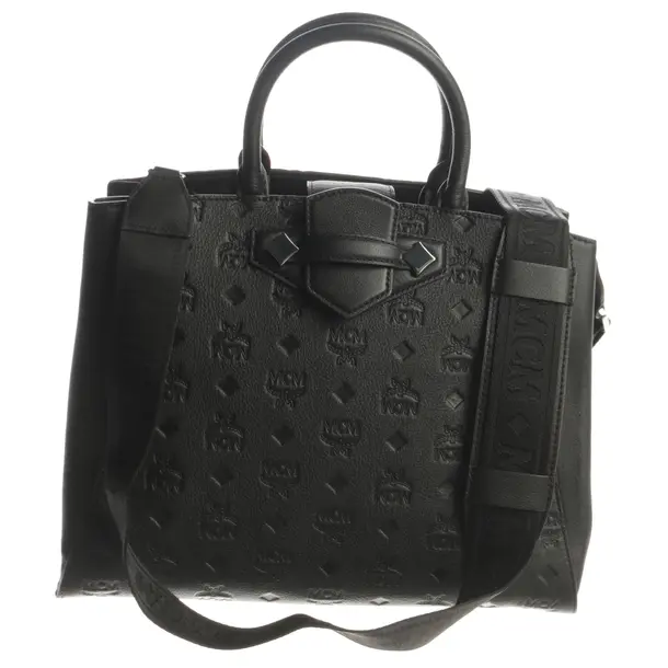 Handtasche, in Schwarz, Leder, MCM