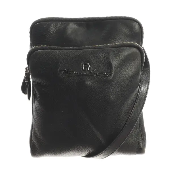 Shoulder Bag, in Black, Leder, Aigner
