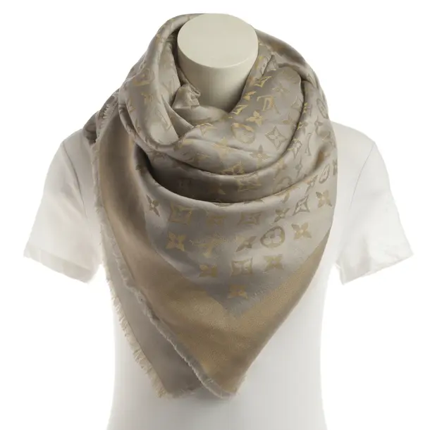 Schal, in Grau, Seide, Louis Vuitton