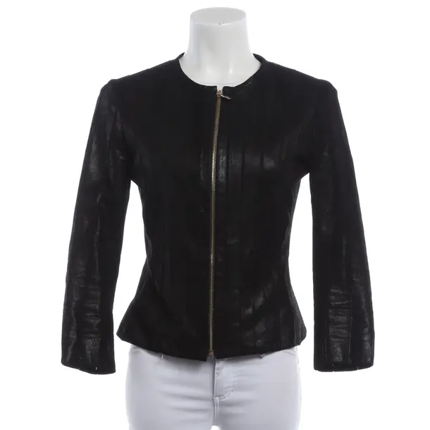 Giacca in pelle, in Nero, Pelle, Versace
