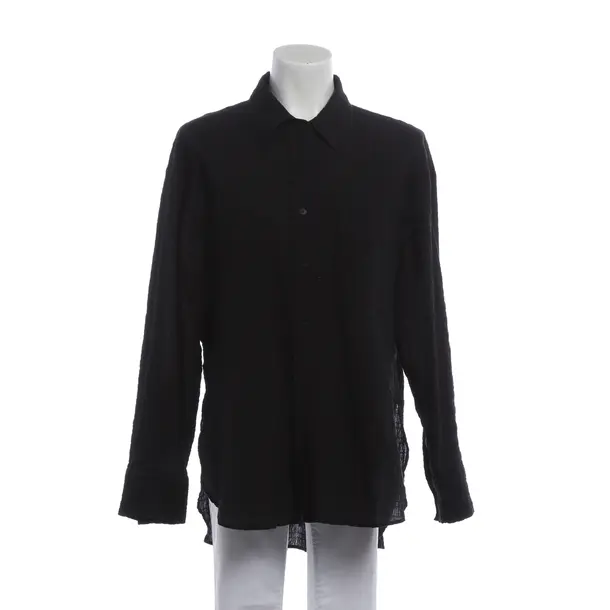 Blouse, in Black, Cotton, Closed