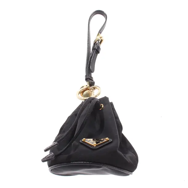Keyring, in Black, Polyamide, Prada