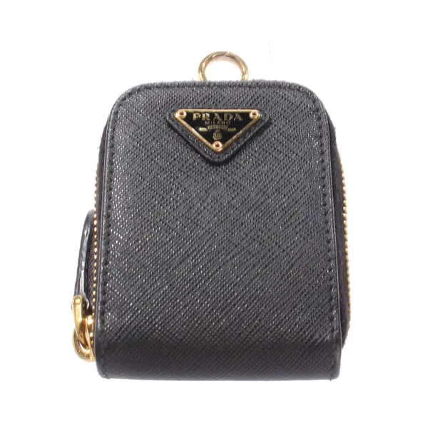 Schlüsselanhänger, in Schwarz, Leder, Prada