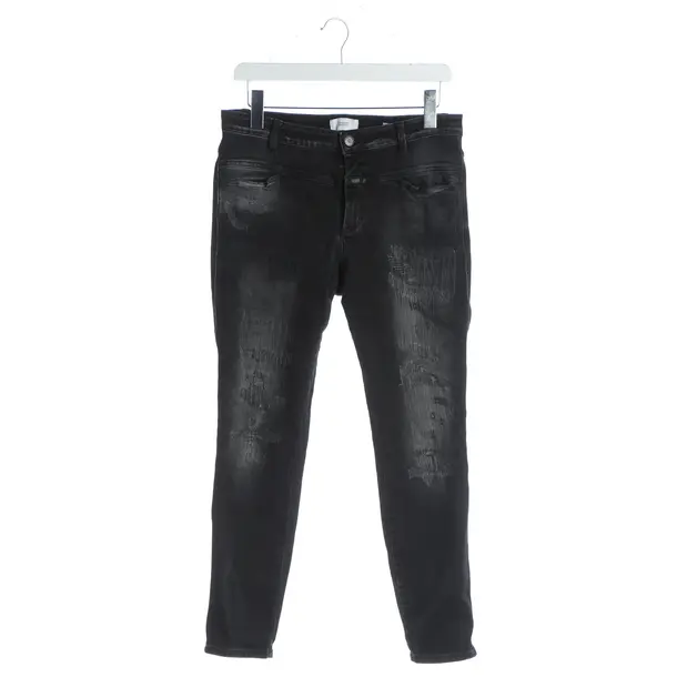 Jeans straight fit, in Grigio scuro, Cotone, Chiuso