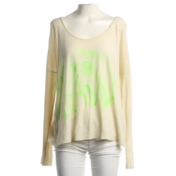 Long Sleeve Shirt, in Pastel Yellow, Cotton, Closed