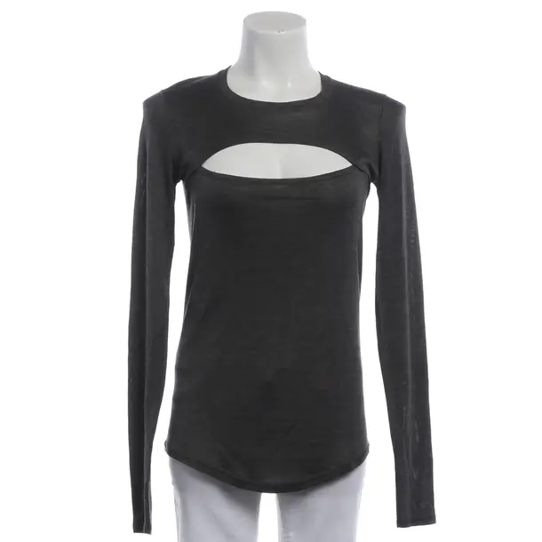 Long Sleeve Shirt, in Dark Gray, Silk, Isabel Marant