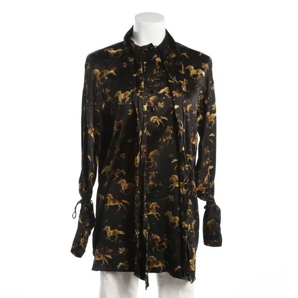 Blouse, in Black, Silk, Ganni