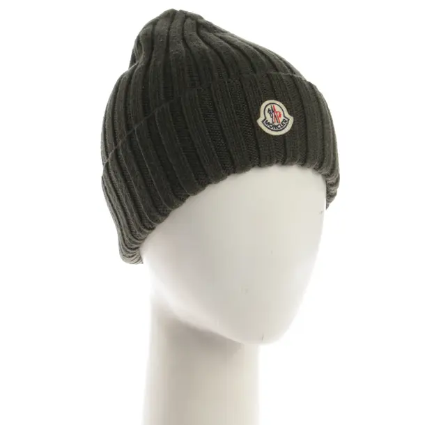 Mütze, in Dunkelgrün, Wolle, Moncler