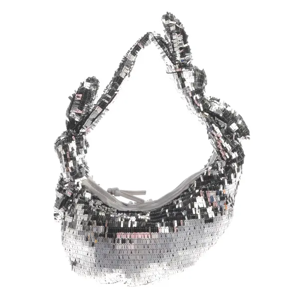 Schultertasche, in Silber, Polyester, Stine Goya