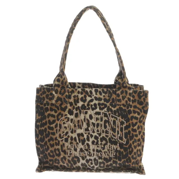 Shoulder Bag, in Brown, Cotton, Ganni