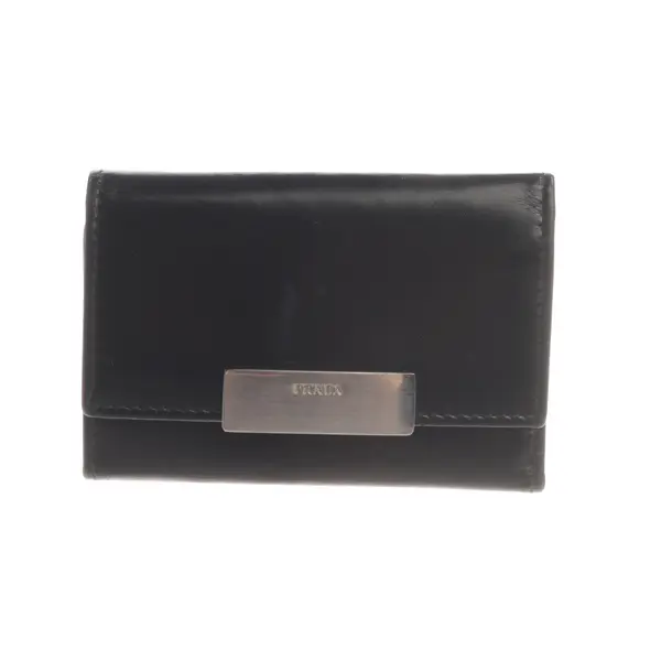 Schlüsseletui, in Schwarz, Leder, Prada