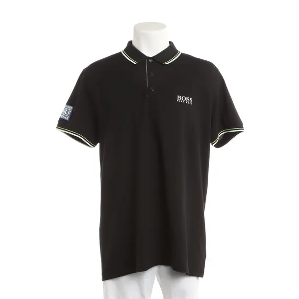 Poloshirt, in Schwarz, Baumwolle, Hugo Boss Green