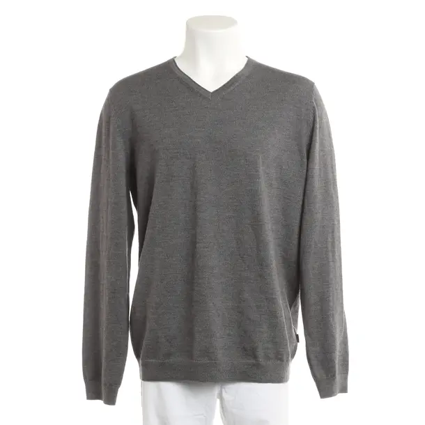 Jumper, in Gray, Wool, Hugo Boss