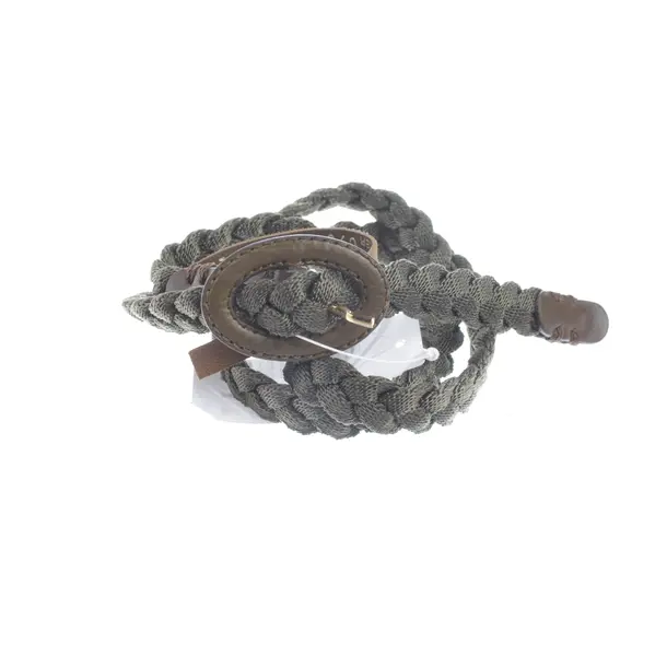 Belt, in Green, Leather, Closed