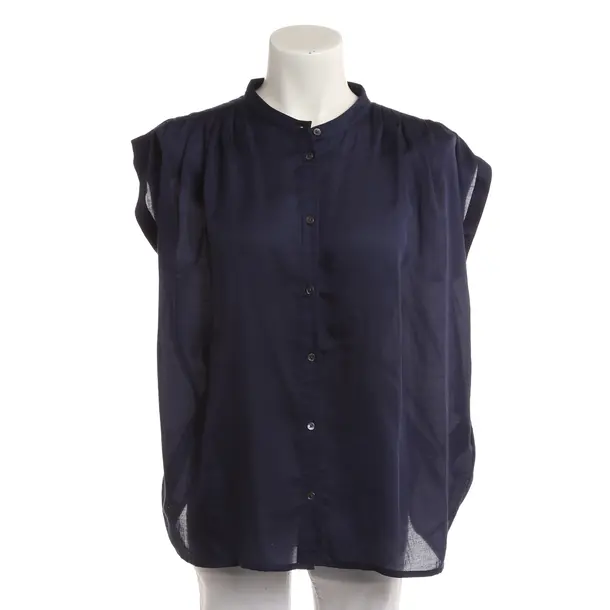 Blouse, in Navy, Polyester, Closed