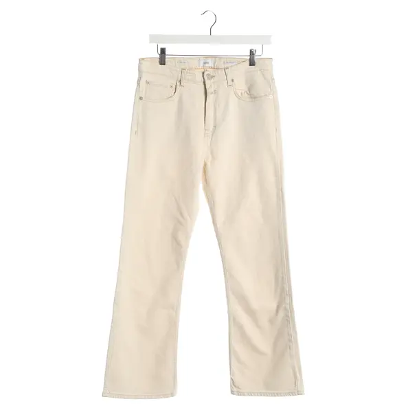 Flared Jeans, in Cream, Cotton, Closed