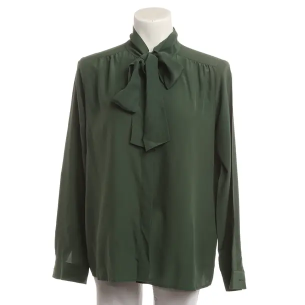 Bluse, in Dunkelgrün, Seide, Céline