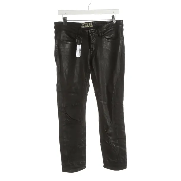 Pants, in Black, Leather, Closed