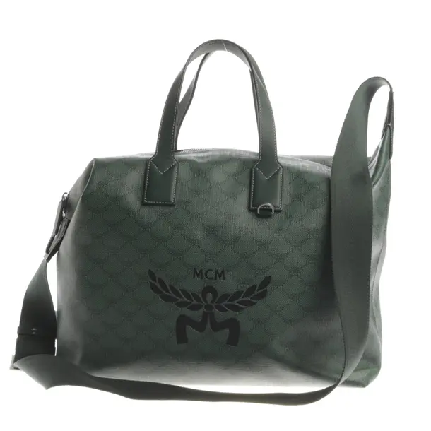 Duffle Bag, in Green, Leather, MCM