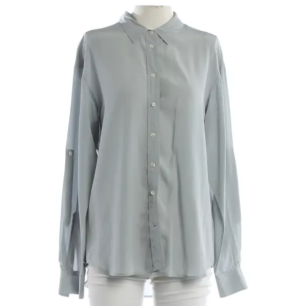 Bluse, in Hellgrau, Seide, Closed