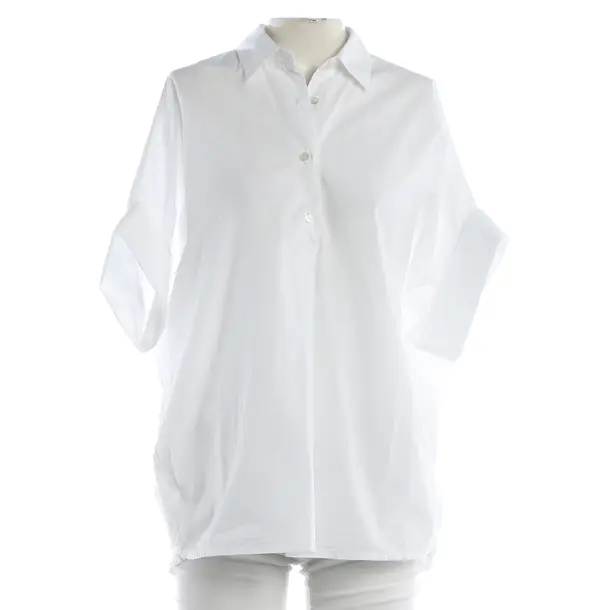 Blouse, in White, Cotton, Roberto Collina