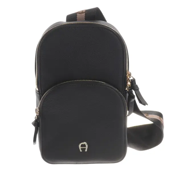 Cross Body Bag, in Black, Leather, Aigner