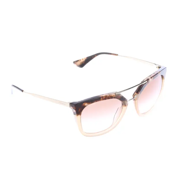 Sonnenbrille, in Hellbraun, Kunststoff / Metall, Prada