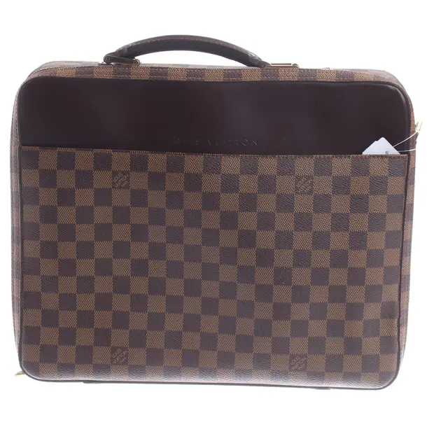 Briefcase, in Brown, Canvas, Louis Vuitton