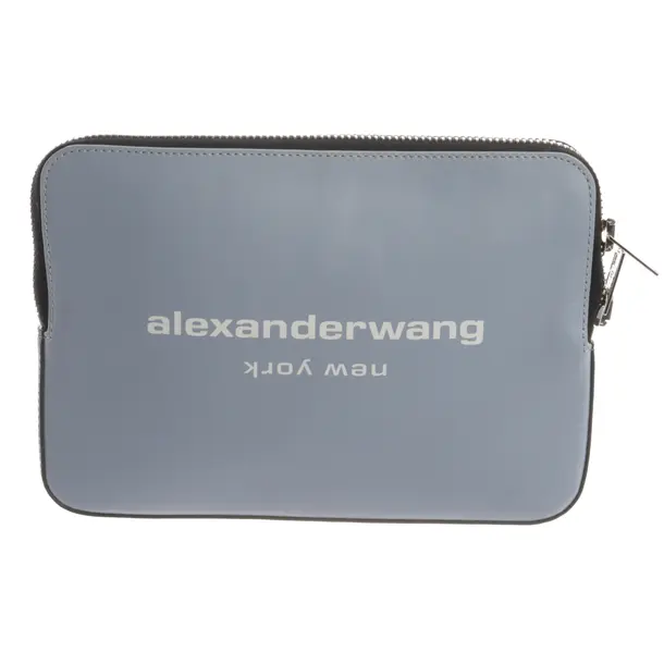 Laptoptasche, in Hellblau, Leder, Alexander Wang