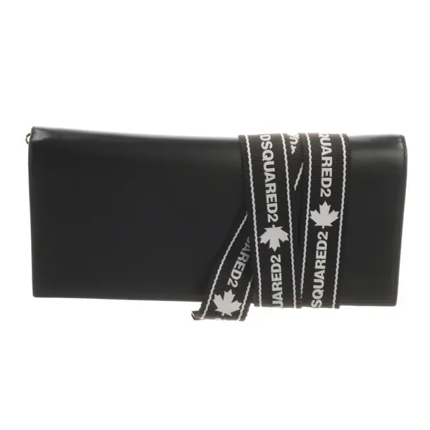 Clutch Bag, in Black, Leather, Dsquared