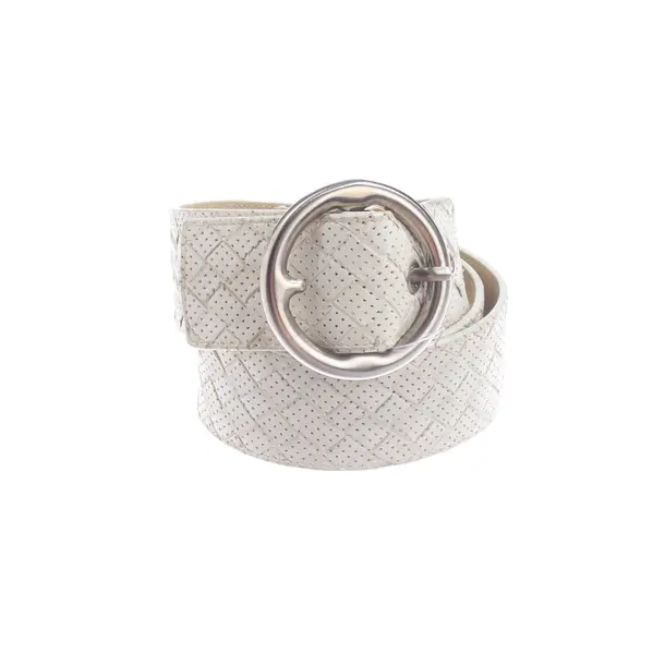 Gürtel, in Weiß, Leder, Bottega Veneta